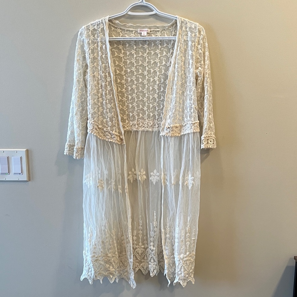 xhilaration Elegant Lace Kimono Cardigan